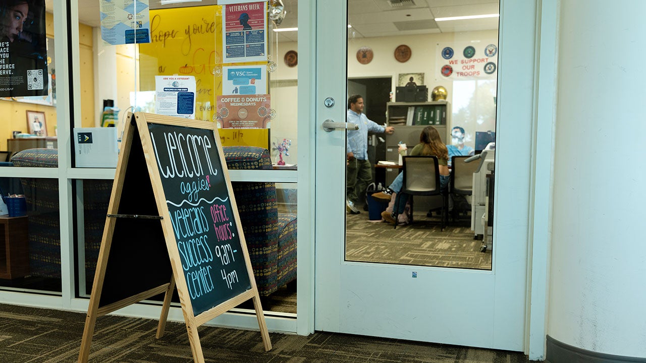 A look through the front door of the Veterans Success Center