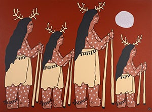 Harry Fonseca, Deer Dancers, 1979, Serigraph