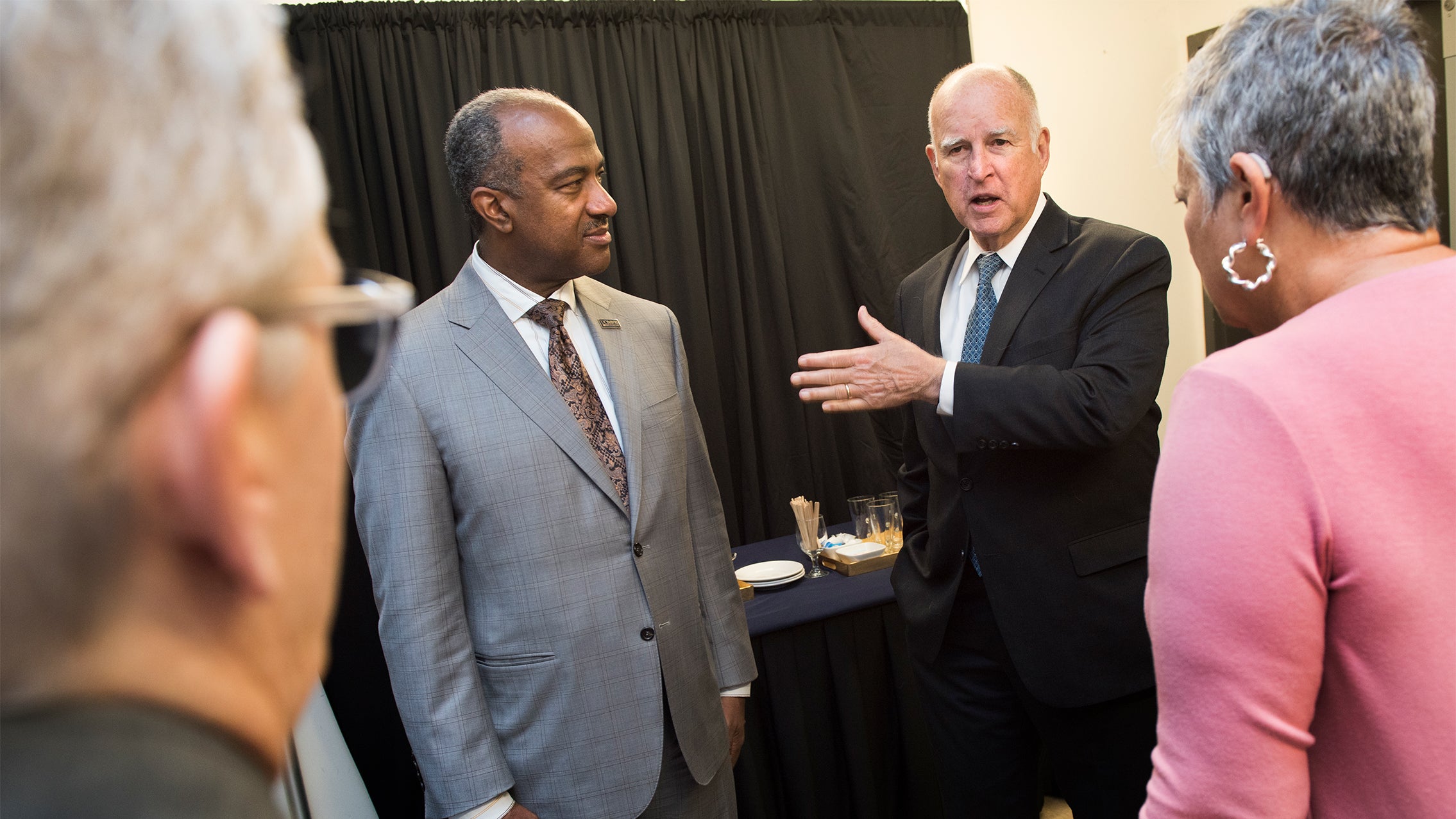 UC Davis hosted then-Gov, Jerry Brown for a symposium honoring the 50th anniversary of the California Air Resources Board, January 2018.