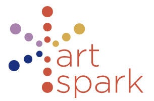 logo for art spark with a collection of dots forming a shape