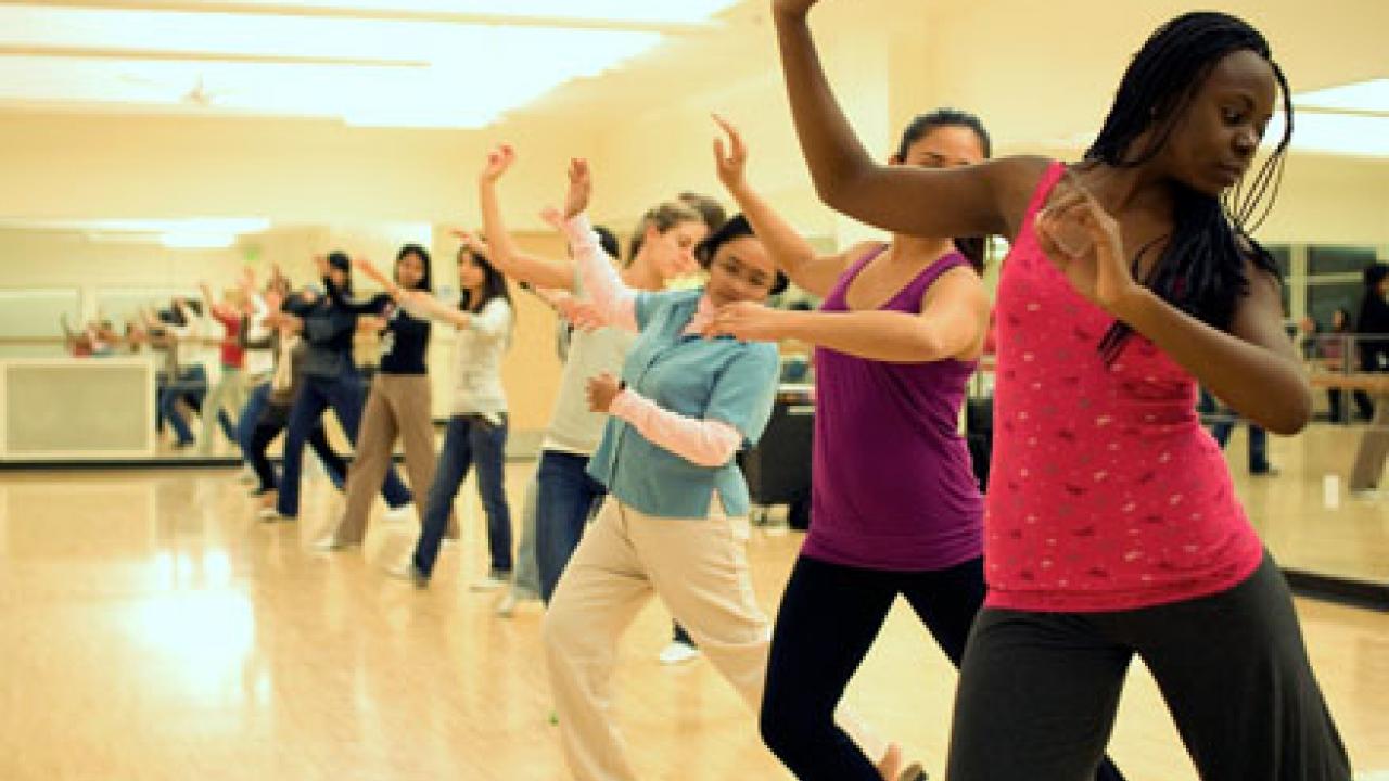 Photo: dance class at the Activities and Recreation Center
