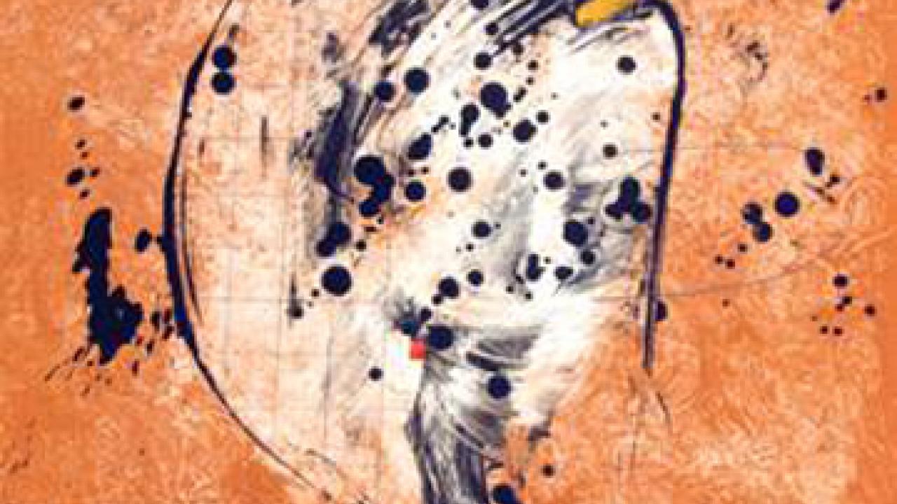 Image: Rick Bartow's Kestral with Horizon, 2008, monotype