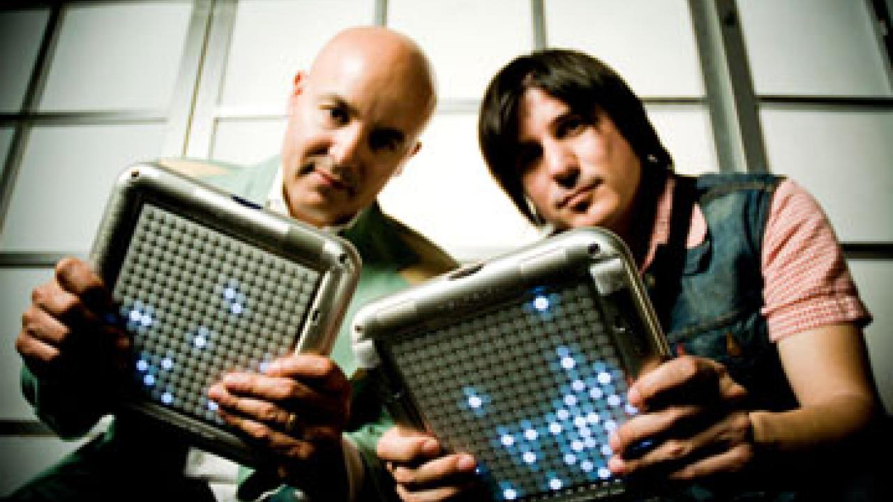 Photo: Ramon Amezcua (aka Bostich) and Pepe Mogt (aka Fussible), two members of the Nortec Collective.
