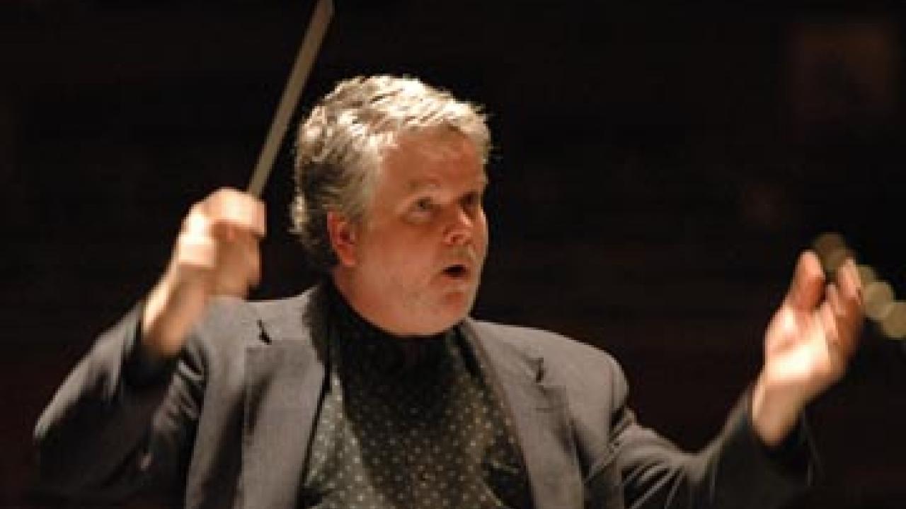 Peter Nowlen directs the UC Davis Concert Band.