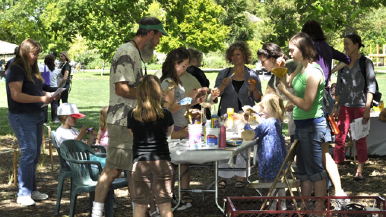 Photo: Hands-on activities at the arboretum's Oak Discovery Day in 2010