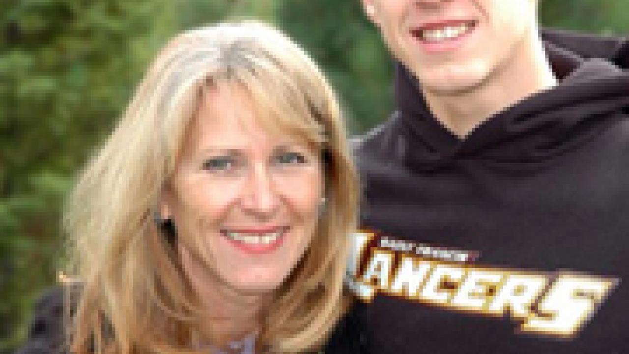 Edie Halenbeck, left, and her son, Sean, plan to attend Parent and Family Weekend.