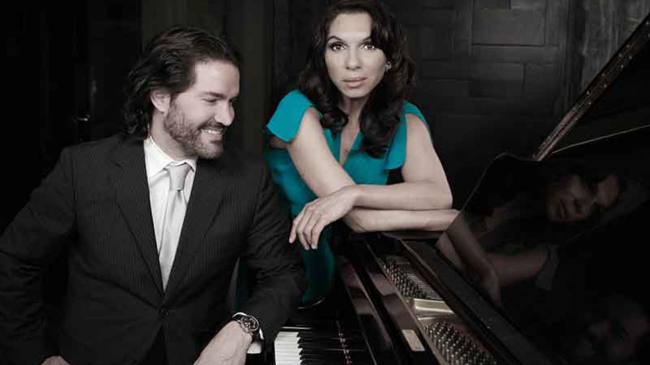 Cellist Zuill Bailey and pianist Lara Downes, at piano