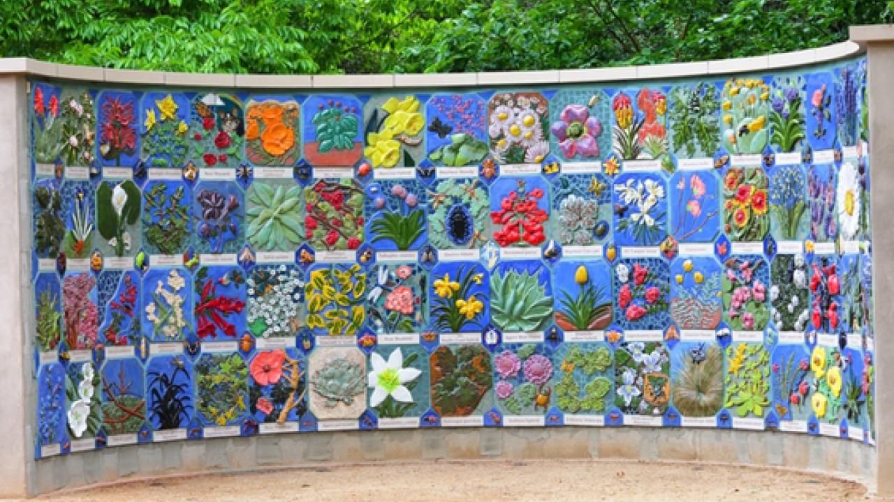 Photo: "Nature's Gallery" Court, featuring ceramic mosaic mural