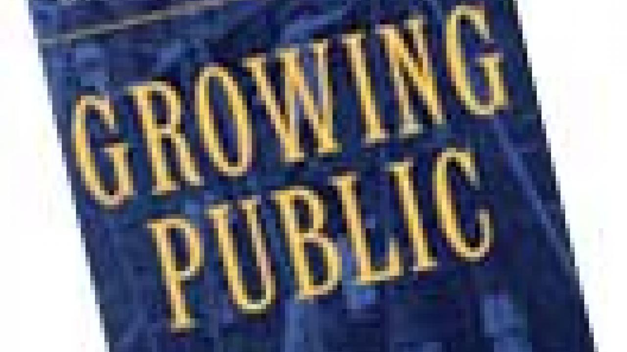 Photo: Bookcover of "Growing Public"