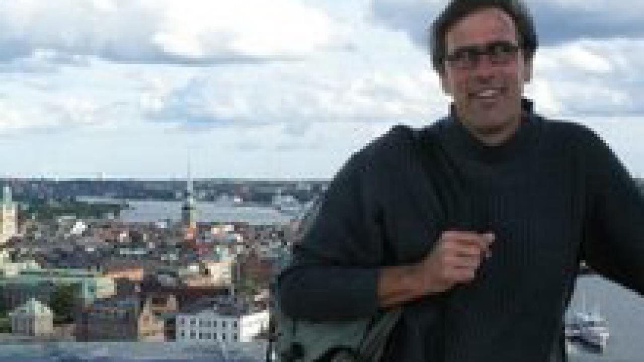 Jeff Loux pictured in Stockholm, Sweden, during his last trip to Europe.