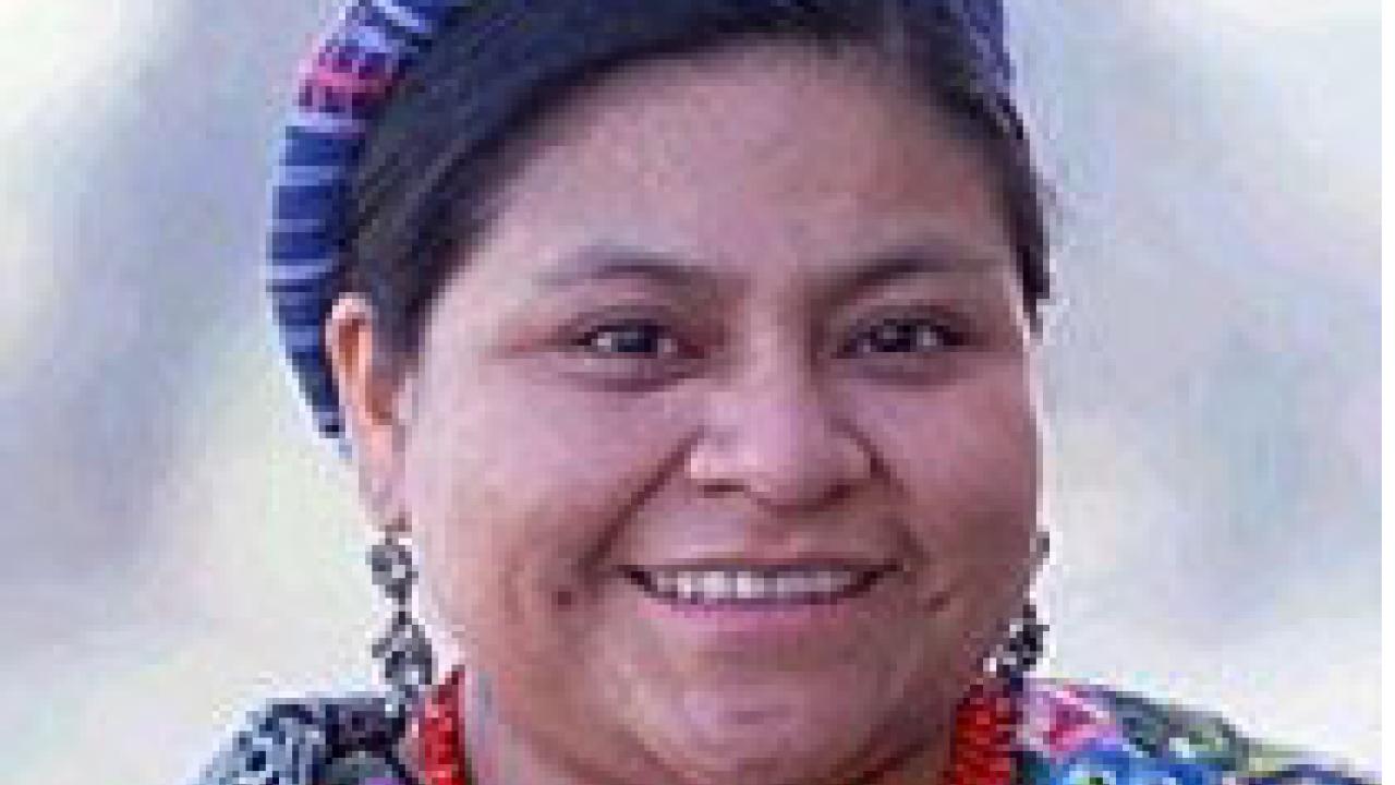 Photo: Woman's profile in Guatemalan dress