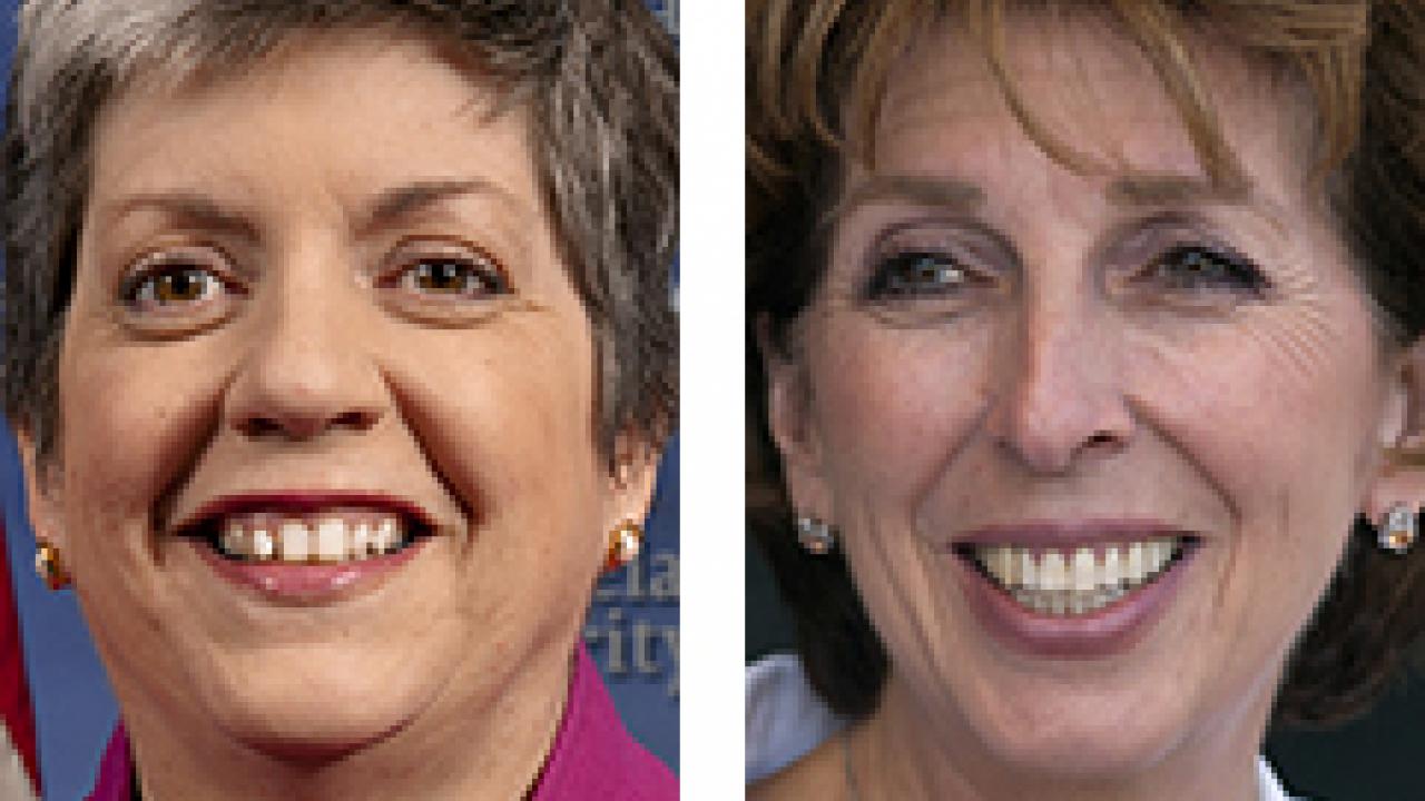 Photos (2): Janet Napolitano and Linda P.B. Katehi