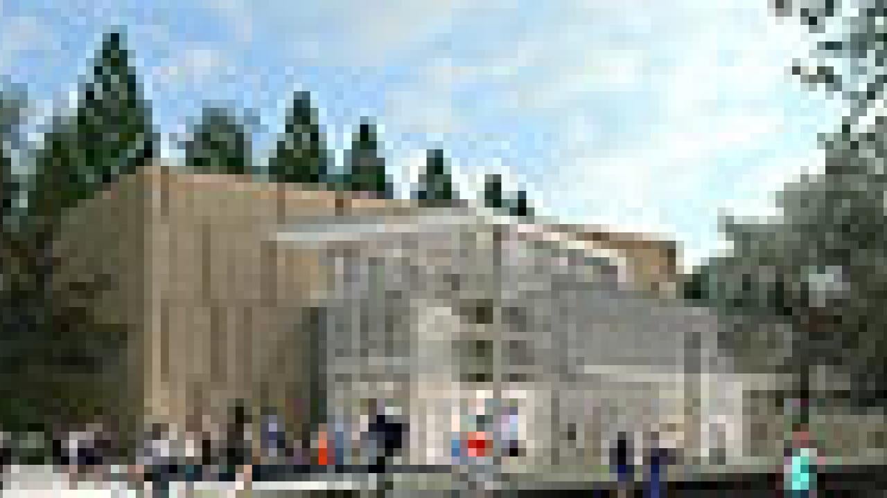 Rendering of the new music recital hall exterior