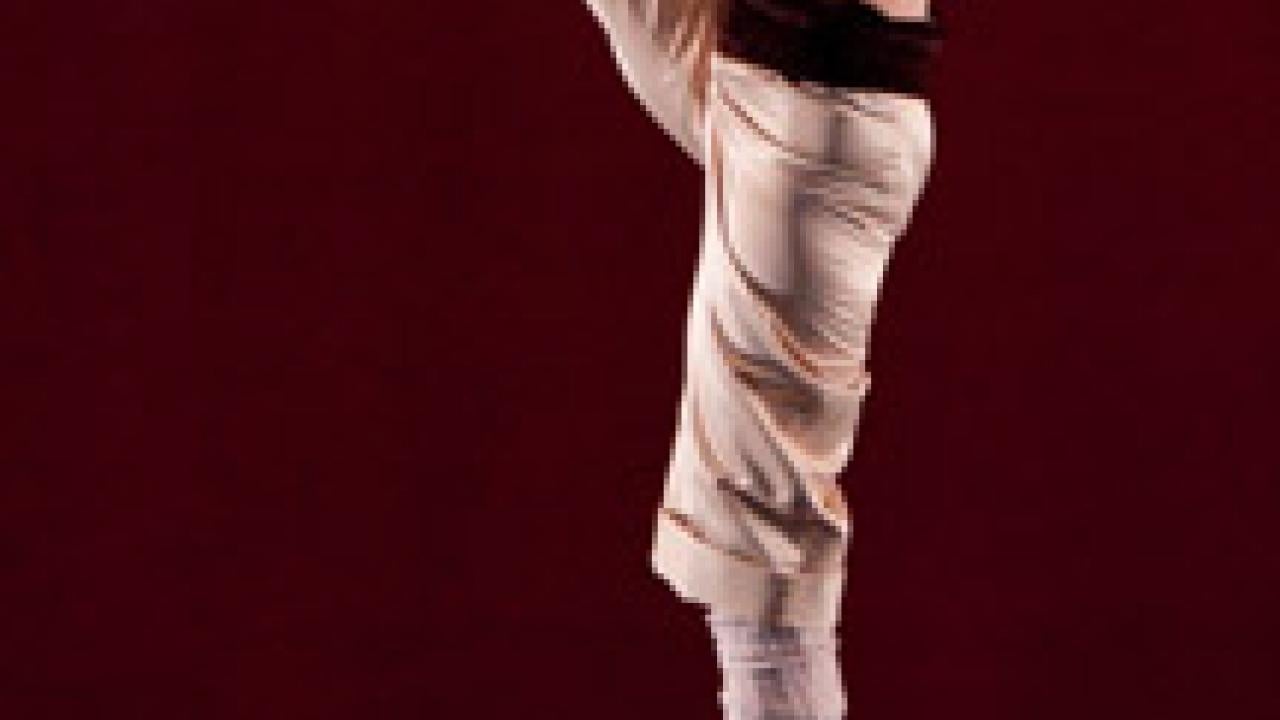 An Aspen Santa fe Ballet dancer, in Sue's Leg.