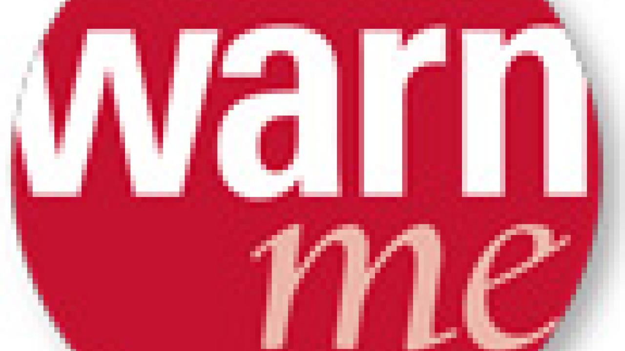 Graphic: WarnMe logo