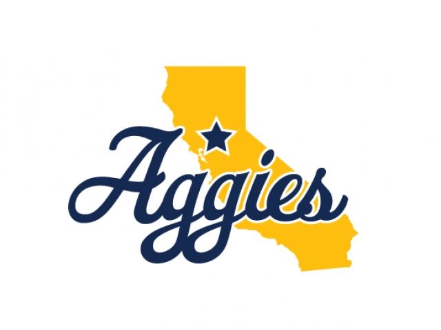 加利福尼亚州上空的Aggies标志