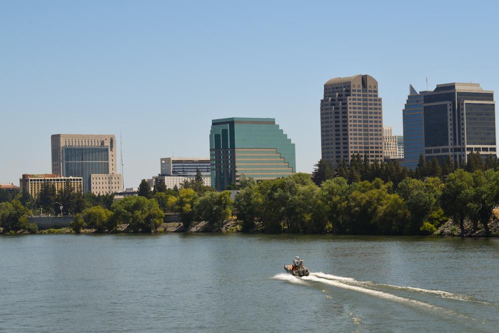 West Sacramento River Overlooking the City of Sacramento