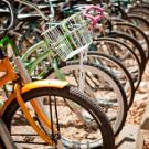 Photo: Bicycles in bike racks