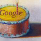 Photo: Wayne Thiebaud's Google birthday cake