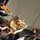 Pictured in a 2007 concert are Kurt Rohde, viola; Ellen Ruth Rose , viola; Terri Baune, violin; and Thalia Moore, cello.