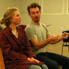 Fuddy Meers rehearsal: David Lutheran and Sarah Stockdale 