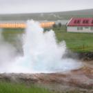 UC Davis geologists are studying the underground chemistry that creates geysers like this one on an Icelandic farm.