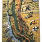 <i>California's Gold</i> ceramic mosaic, 3 feet wide and 5 feet tall