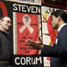 Against the backdrop of the AIDS Memorial Quilt, author Tracy Kidder chats with Mikael Villalobos, book project coordinator, on World AIDS Day.