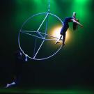 Cirque &Atilde;&#137;loize blends theatrics, modern circus arts, acrobatics (as pictured here) and music.