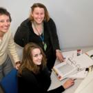 The greenhouse gas emissions data collection team: Victoria Evans, Aimee Pfohl and Kristine Haunschild.