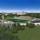 An artist&rsquo;s rendering here shows the stadium design that was recently approved by the UC regents.