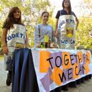 Photo: Veronica Meza, Liliana Rivera and Paloma Baltazar at Together We Can collection table