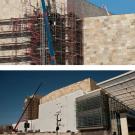 Photos (2): Scaffolding and plastic wrap come down at the Mondavi Center for the Performing Arts.