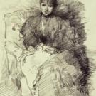 Whistler&rsquo;s Needlework, 1896, from the Nelson Gallery collection.