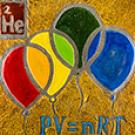 Photo: "Element of Life" tile for helium (depicted by colorful balloons)