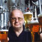 photo: man with lots of beer glasses