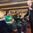 Julian Posadas, a UC Santa Cruz food service worker and vice president of the American Federation of State, County and Municipal Employees chapter 3299, shakes hands with Chancellor Larry Vanderhoef at a March 1 brown bag.
