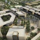 Graphic: Architectural rendering of Dubai Sustainable City, inspired in part by UC Davis West Village.