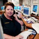 A dare issued by her brother some 20 years ago    ultimately led Cathy &ldquo;CJ&rdquo; Deusenberry to her job on campus as a police dispatcher. 