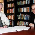 Photo: Paul Heckman and Jamal Abedi in an office