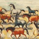 Photo: A 1960 Carl Nelson Gorman painting, a herd of horses