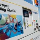 Photo: Hydrogen fueling station with photo on side