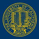UC Davis seal, gold, on blue background