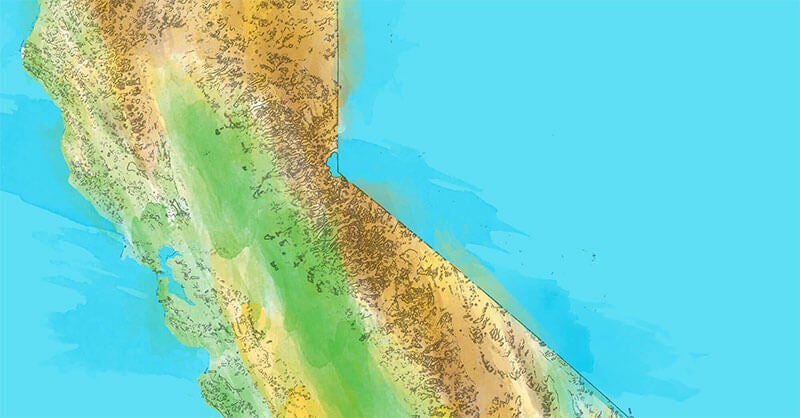 加利福尼亚州地图